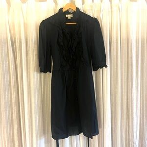 Alice Temperley x Target Black Ruffle-Front Midi Dress